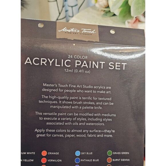 Masters Touch 24 Color Acrylic Paint Set 12ml Tubes For Art & Craft - Picture 4 of 6